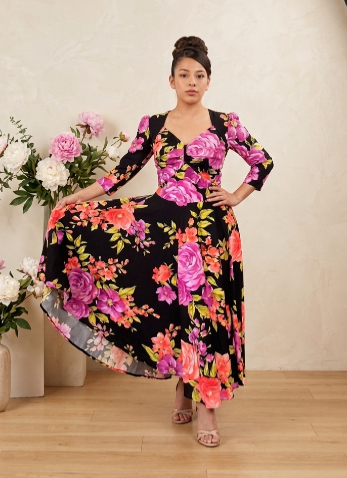 Vestido estampado🧡 Floral 💜